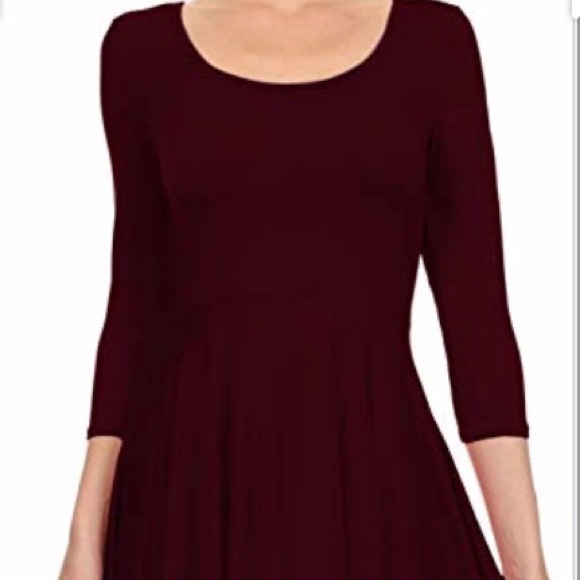Divided Dresses & Skirts - Divided Deep Maroon Skater Dress